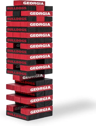 Vista 23 de Wild Sports NCAA Pro Football Tabletop Stackers Block Game for College Football Fan, Dorm Game, Tailgate