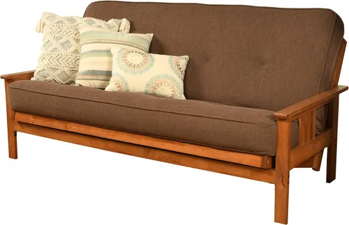 Vista 112 de MFD Futón Montana, Verde, Tela Madera, Colchón de ante de turba