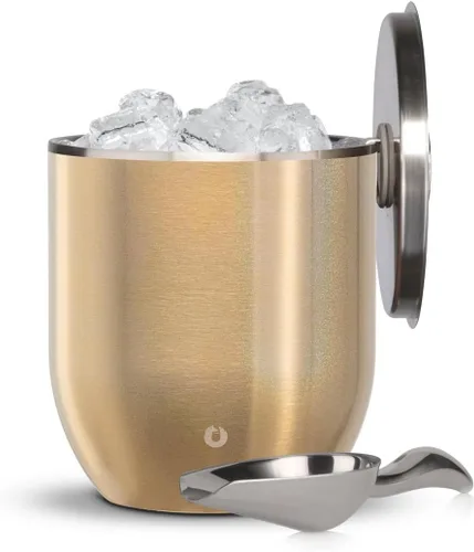 Vista 23 de Snowfox XL Premium Cubo de Hielo Aislado al Vacío de Doble Pared de Acero Inoxidable con Tapa/Cuchara, Accesorios para Bar, Cubo de Fiesta Grande
