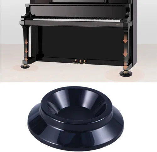 Vista 2 de VICASKY Lanzador de piano para piano de cola, copas de madera, protectores de suelo de madera dura, con almohadilla de espuma antideslizante