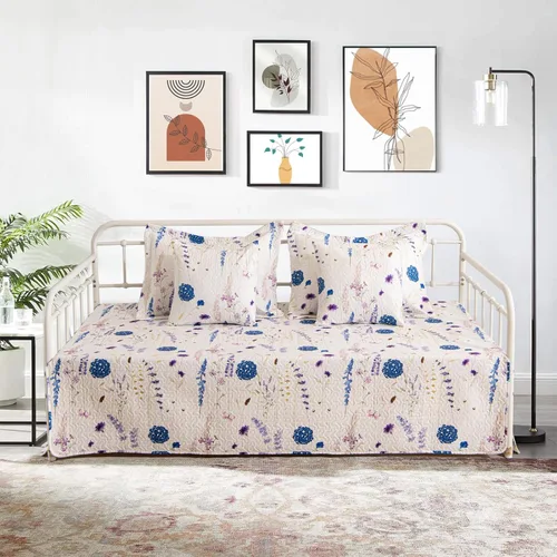 Vista 17 de Juego de Funda para Sofá Cama de 5 Piezas Juegos de Ropa de Cama para Sofá Cama Twin para Todas las Estaciones Edredón Ligero para Sofá Cama