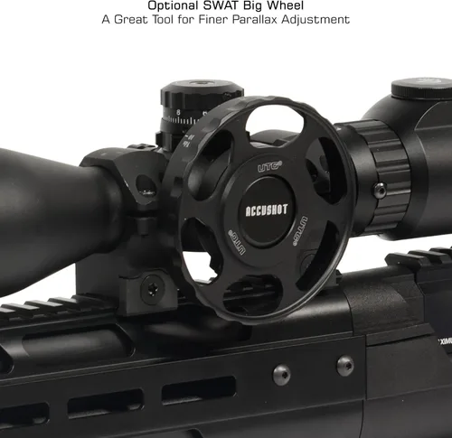 Vista 8 de UTG 3-12 x 44 de 30 mm, de obturador compacto, AO, Mil-Dot, de 36 colores, con anillos