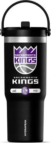 Vista 20 de Hydrapeak x NBA Vaso Nomad con Licencia Oficial de Atlanta Hawks de 32 oz con Asa y Tapa con Popote, Botella de Agua de Acero Inoxidable a Prueba