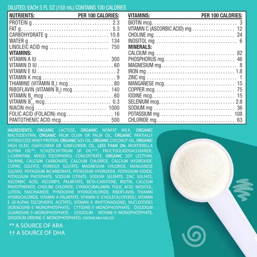 Vista 7 de Earth's Best - Fórmula orgánica para bebés, fórmula suave para lactantes de 0 a 12 meses, polvo a base de leche con hierro, Omega-3 DHA y Omega-6