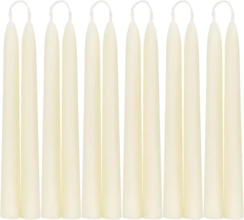 Vista 14 de Paquete de 2 velas cónicas de cera de abeja 100% pura natural, velas de emergencia de cera de abeja de combustión larga de 8 horas, cera de abeja