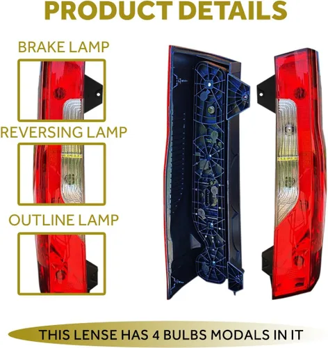 Vista 2 de Se adapta a la luz trasera Mercedes Sprinter W907 910 con bombillas del lado derecho 2019 a 2021