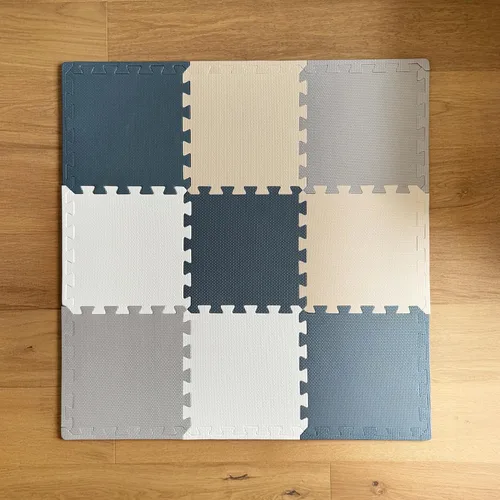 Vista 20 de MioTetto Tapete de juego para bebé, baldosas de espuma suave para el suelo para niños. Baldosas de espuma entrelazadas ajustables, se adapta a