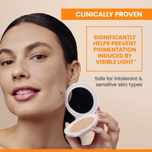 Vista 3 de Avène High Protection Tinted Compact, Mineral Sunscreen, Tinted Sunscreen, Broad Spectrum SPF 50+, UVA/UVB Blue Light Protection, 100% Mineral