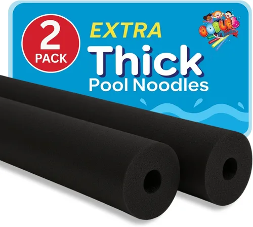 Oodles of Noodles Foam Pool Swim Noodles 2 Pack, Hollow Core Swimming Foam Tube for Pool Floats, Buoyant for Beach, Water Play, Crafts, DIY Projects