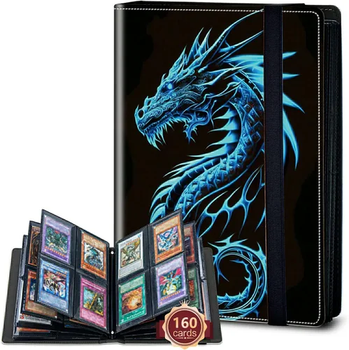 Vista 43 de Rossy Carpeta para tarjetas de 4 bolsillos, 400 tarjetas, carpeta de colección de tarjetas, álbum de tarjetas de doble cara, tarjetero para tarjetas