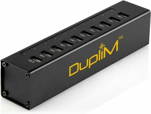 Vista 3 de DupliM 1 a 10 Mini USB Flash Media Pulgar Drive Duplicador Cloner Quemador Conectado por computadora Copiadora compacta para MAC y PC