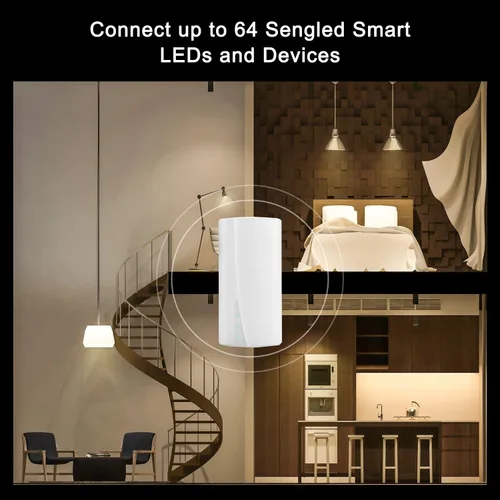 Vista 4 de Sengled Smart Home Hub Z01-hub, bombillas inteligentes Zigbee Smart Products usadas, compatibles con Alexa, Google Assistance, blanco, 1 paquete