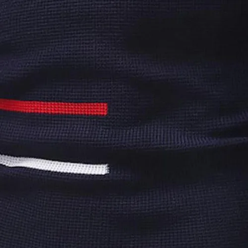 Vista 4 de Camisas de manga larga para hombre, suéter de punto a rayas, casual, elegante, sólido, cuello redondo, suéter cálido 2023