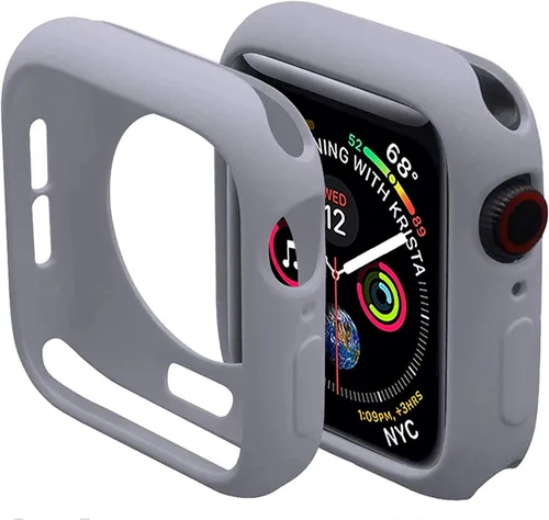 Vista 24 de Miimall Funda compatible con Apple Watch de 1.77 pulgadas, funda delgada de poliuretano termoplástico antiarañazos, funda protectora para Apple