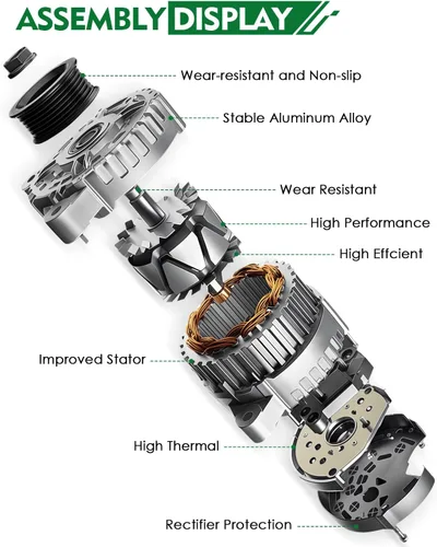 Vista 6 de Alternador de salida estable para 4.0L V6 para: Ford Explorer 2002-2004 Explorer Sport Trac 2001-2004 para:-Mercury Mountaineer 2001-2004 12V 130A
