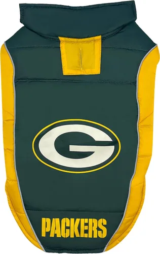 Vista 20 de NFL Buffalo Bills Chaleco acolchado para perros y gatos, talla S. Abrigo cálido, acogedor e impermeable, para perros y gatos pequeños y grandes. La
