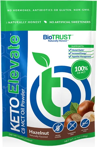 Vista 9 de BioTrust Keto Elevate - Aceite en polvo C8 MCT, crema cetogénica de café MCT, crema de café Keto - Energía limpia, enfoque mental, claridad, 100%