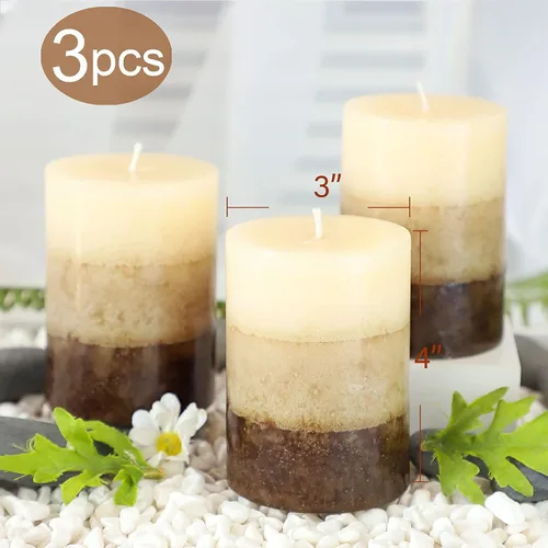Vista 7 de Pillar Candles - Vela perfumada de Immeiscent para aromaterapia, con aroma a cupcake de vainilla, de 50 horas de combustión limpia, velas moteadas