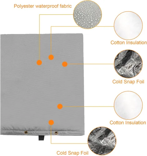 Vista 5 de Cubierta de bomba de cabeza de pozo y prevención de reflujo gris de 16 x 20 pulgadas, protege de la nieve severa y el sol intenso