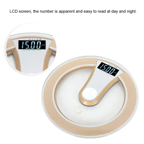 Vista 4 de Básculas para peso corporal, báscula digital LCD inteligente báscula eléctrica de peso corporal, rango de pesaje de 0.4-396.8 lbs, kilogramos