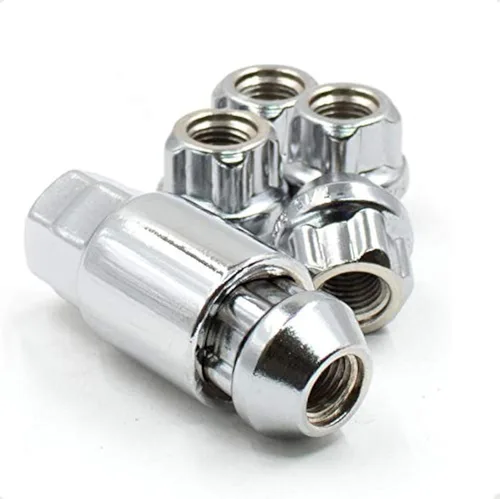 Vista 16 de Wheel Accessories Parts 23 tuercas hexagonales dobles cromadas de 1/2 a 20 hilos de 1.378 in y 1.38 pulgadas de largo, llave hexagonal doble cromada