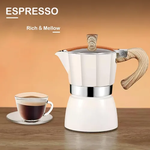 Vista 9 de 6 tazas de 10.1 fl oz 10 onzas de aluminio para estufa de café expreso, cafetera italiana, cafetera Moka Express Classic Cafe Maker para café
