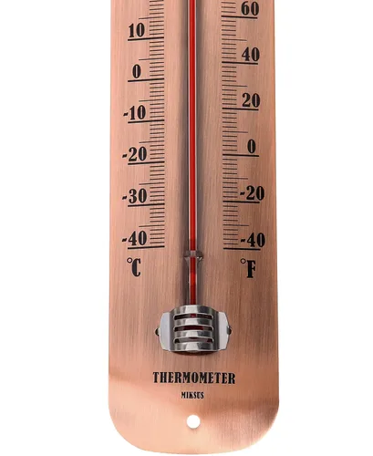 Vista 7 de Termómetro de pared de acero de alta calidad de números grandes de 12.2 pulgadas, para interiores y exteriores, impermeable, decorativo