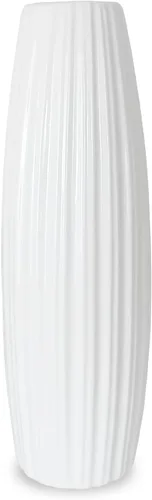 Vista 38 de White Ceramic Flower Vase,12 Inch Tall Modern Textured Vases for Home Decor,Table Centerpieces,Farmhouse,Shelf,Living Room Decorations Minimalist