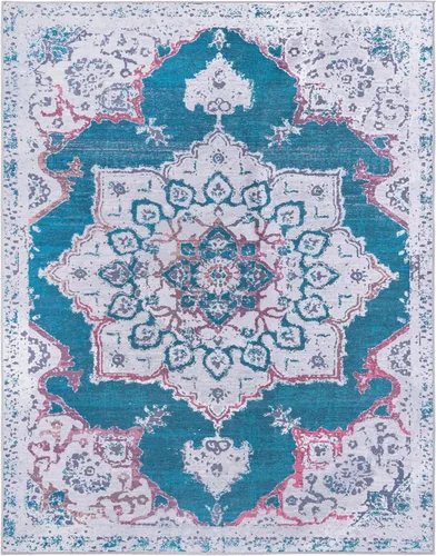Vista 127 de Rugs.com Francesca Collection - Alfombra lavable de tejido plano, 2 x 3 pies, color blanco sal marina, perfecta para entradas, cocinas, rincones