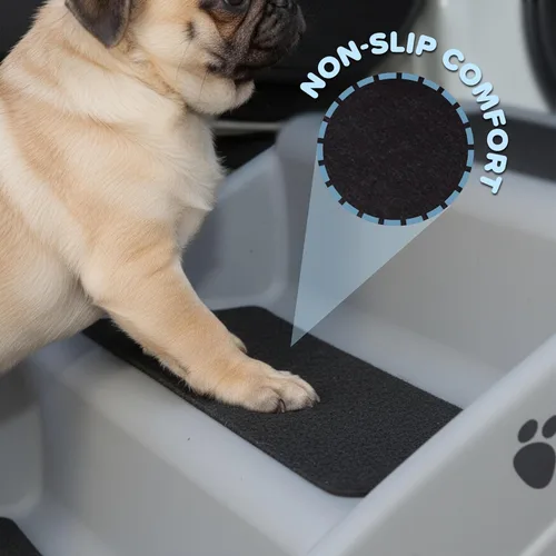 Vista 5 de Escaleras para perros - Escaleras para mascotas con diseño de 4 pasos para camas, sofás, autos - Escalones para mascotas para cachorros, gatitos