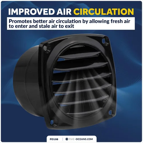 Vista 4 de Five Oceans Ventilación de lancha – Ventilación de manguera con listones ranurados, ventilación de cubierta de barco, manguera de aire a través