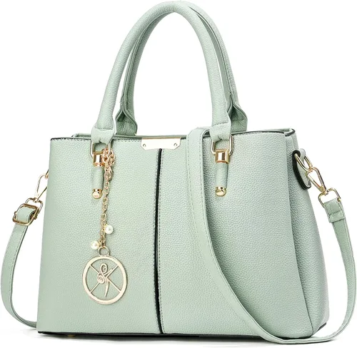 Vista 28 de Bolso y bolsos de mano para mujer, 3 compartimentos con cremallera, bolso de mano de diseñador con asa superior