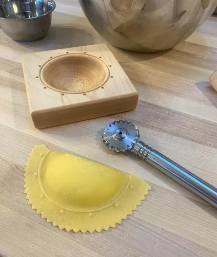 Vista 4 de Nonna's cutter, all stainless steel pasta & pastry wheels (Smooth & Fluted pair)