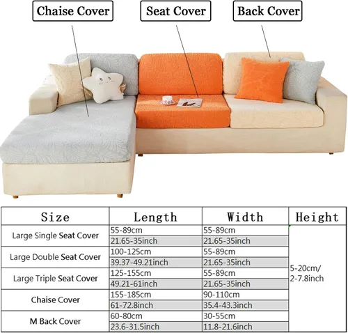 Vista 5 de Funda universal para sofá resistente al desgaste, funda elástica grande para un solo asiento, funda de cojín mágica para sofá, protector de muebles