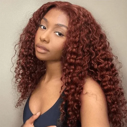 Vista 17 de Pelucas de cabello humano brasileño virgen y rizado con encaje frontal transparente HD de 13 x 4, 180 % de densidad, 10A, previamente despuntadas