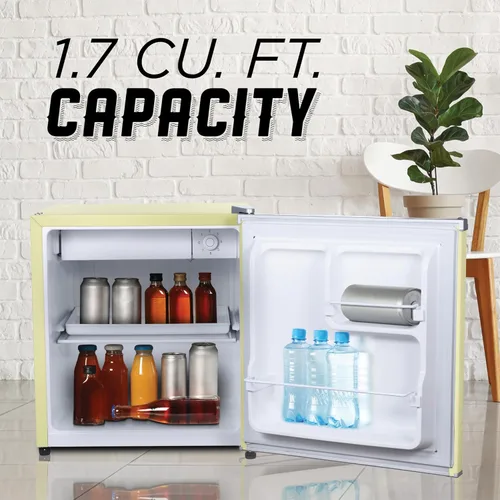 Vista 2 de ICEBOX Refrigerador compacto de 1.7 pies cúbicos, refrigerador pequeño certificado ENERGY STAR, mini refrigerador de una sola puerta