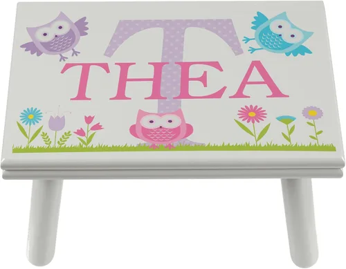 Vista 34 de Let's Make Memories Taburete personalizado My Own Name Step Stool - Taburete para niños - Madera resistente - Pintura no tóxica, sellador - Diseño
