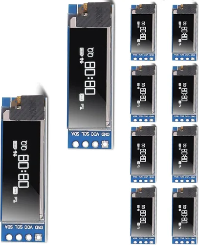 Vista 9 de DORHEA 10 unids 0.91 '' 12832 IIC I2C OLED módulo de pantalla 0.91 pulgadas I2C 128x32 SSD1306 módulo de pantalla LCD azul I2C OLED controlador DC