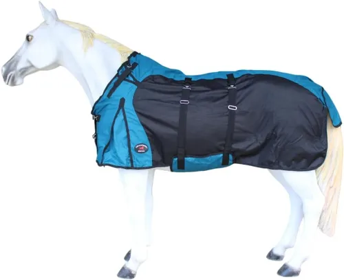 Vista 11 de CHALLENGER Horse 1200D Turnout Sheet Waterproof, Breathable, Light-Weight Rain Blanket with Bellyband, Ripstop Outer Shell 3EE13B