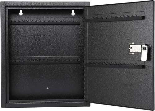 Vista 7 de KYODOLED Gabinete con cerradura para llaves, caja de almacenamiento de 40 llaves con código, soporte de pared para llaves con cerradura