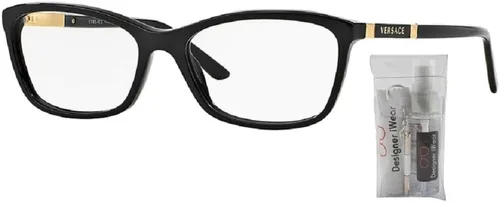Vista 2 de Versace VE3186 Cateye Eyeglasses For Women + BUNDLE with Designer iWear Eyewear Care Kit