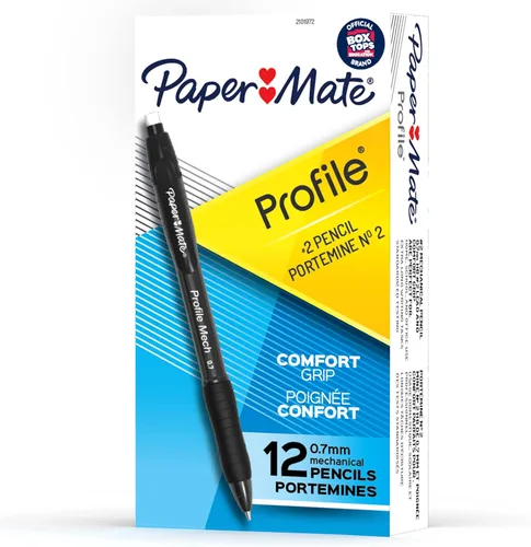 Vista 10 de Paper Mate Profile Mech - Lápiz mecánico de 0.028 in #2, ideal para suministros de oficina, suministros de aula, lápices de dibujo, lápices