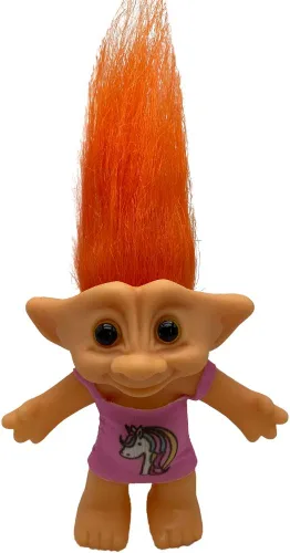 Vista 9 de Muñecas vintage de PVC Trolls de Troll retro, figuras de acción cromáticas adorables para colecciones, proyectos escolares, artes y manualidades