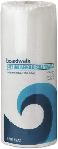 Vista 8 de Boardwalk 6273 - Rollo de toalla de papel perforado, 2 capas, blanco, 11 x 8 1/2, 250 hojas por rollo (caja de 12 rollos)