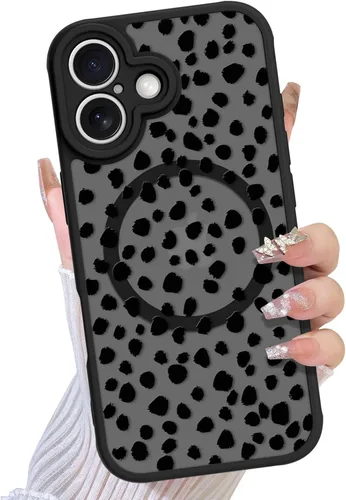 Vista 27 de TEAUGHT Compatible con iPhone 11 Funda con patrón lindo estampado de leopardo negro guepardo + protector de pantalla a prueba de golpes, funda