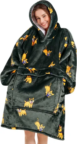 Vista 47 de Narecte Manta con Capucha Extra Grande y Acogedora, Manta con Capucha Usable para Adultos, Manta con Capucha Suave y con Capucha, Regalos