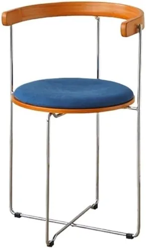 Vista 9 de Sillas de comedor, moderna silla plegable de madera Silla de comedor y maquillaje con respaldo, Sillas para comedor (negro azul)