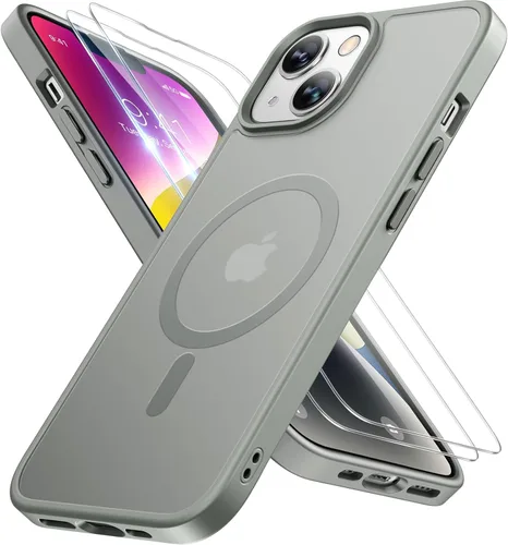 Vista 24 de Miracase - Funda magnética para teléfono 17 (compatible con MagSafe) con protector de pantalla de grado militar, funda mate translúcida antihuellas