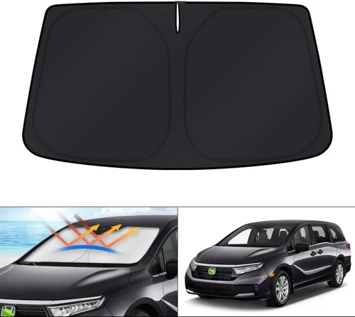 Vista 49 de KUST Parasol para parabrisas para Volkswagen VW Taos 2022-2025 2026, accesorios para ventana, protector de visera solar, plegable, bloquea los rayos