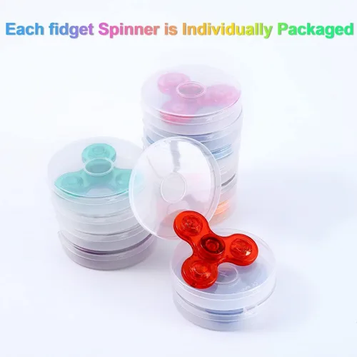 Vista 9 de Gigilli Fidget Spinners - Paquete de 12 juguetes giratorios para niños, rellenos de huevos de Pascua, regalos iluminados a granel, premios de aula